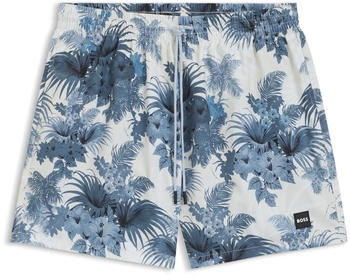 Hugo Boss Badeshorts mit durchgehendem Innenfutter und saisonalem Print - Style Piranha 50508844 Blau