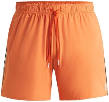 Hugo Boss Badeshorts mit Signature-Streifen und Logo - Style Iconic 50491594 Orange