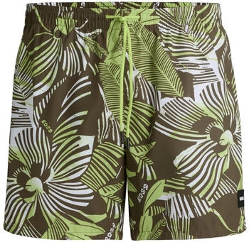 Hugo Boss Badeshorts mit durchgehendem Innenfutter und saisonalem Print - Style Piranha 50508844 Grün