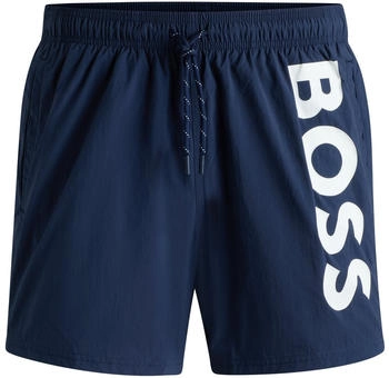 Hugo Boss Schnell trocknende Badeshorts mit kontrastfarbenem Logo - Style Octopus 50514502 Dunkelblau