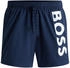 Hugo Boss Schnell trocknende Badeshorts mit kontrastfarbenem Logo - Style Octopus 50514502 Dunkelblau