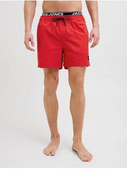 Jack & Jones Badeshorts 'Maui' rot