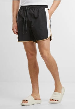 Urban Classics TB7348-Retro Look Shorts Badehose schwarz