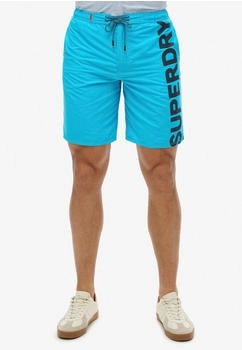 Superdry classic logo boardshort blau