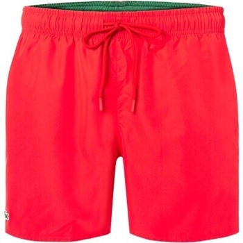 Lacoste Badeshorts Logo-Badge rot