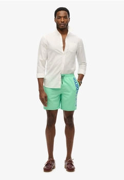 Superdry M3010248A Badeanzug grüner Sportgrafik