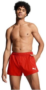 Puma Badehose kurze Badeshorts schnelltrocknend rot