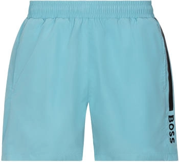 Hugo Boss Badeshorts Dolphin hellblau blau Kontraststreifen