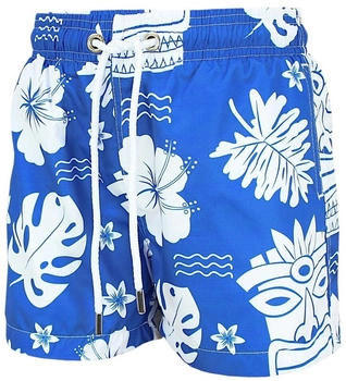 Aquarti Badeshorts Aloha blau weiß
