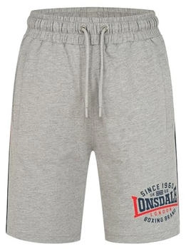 Lonsdale Sandown Shorts marl grau navy rot