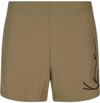 Karl Kani Badeshorts oliv schwarz