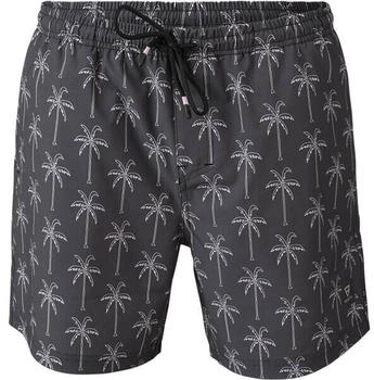 Brunotti Badeshorts Darmin 2411310069 palmtree schwarz