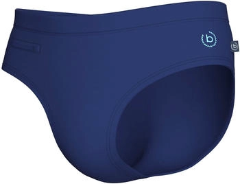 Bugatti Badeshorts blau gemustert Logoschriftzug