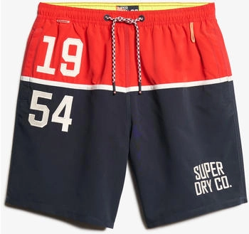 Superdry badeshorts marine rot weiß