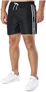 Emporio Armani Badeshorts Boxer Beachwear Logoband UC001 schwarz