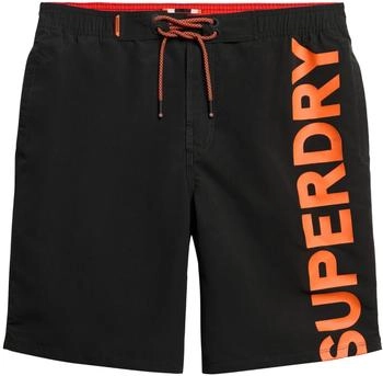 Superdry Klassische Boardshorts Logo schwarz