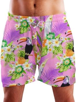 King Kameha Funky Hawaii Schwimm-Hose Parrot Cockatoo hellrosa