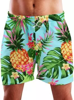 King Kameha Funky Hawaii Schwimm-Hose pineapple türkis