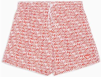 Emporio Armani Mid Boxer Badehose rot weiß