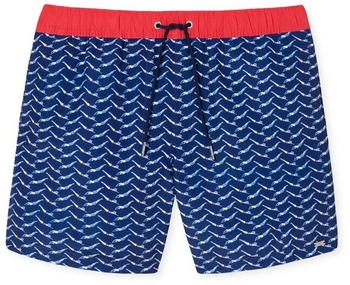 Schiesser Badehose Webware Schwimmer gemustert blau rot