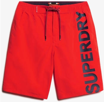 Superdry Boardshorts hellrot schwarz