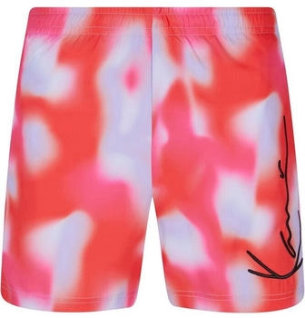 Karl Kani Boardshorts pastellblau pink hellrot schwarz