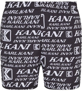 Karl Kani Badeshorts schwarz weiß