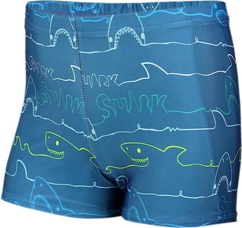 Aquarti Gestreifte Badehose mit Motiven (kar-kar001-3373-89-738) haie/jeans/blau