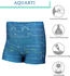 Aquarti Gestreifte Badehose mit Motiven (kar-kar001-3373-89-738) haie/jeans/blau