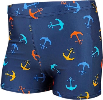 Aquarti Racerback Bustier & Badeshorts anker orange blau/dunkelblau