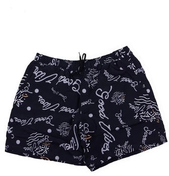 Abraxas Klecker Good Vibes Badeshorts in Übergröße blau