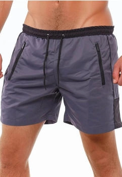 Reslad Badeshorts mit Rei&szlig;verschluss anthrazit
