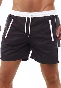 Reslad Badeshorts mit Rei&szlig;verschluss schwarz