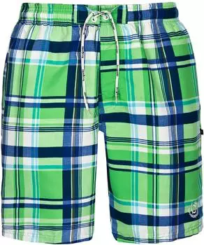 Bugatti Karierte Badeshort grün