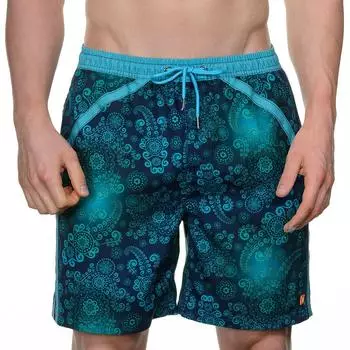 Bruno Banani Fins Badeshorts Paisley (2201-1398) navy/petrol