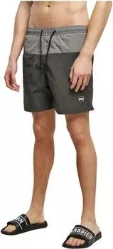 Urban Classics Block Badeshorts (TB1026) blackbird/asphalt