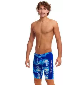 Funky Trunks Dive In Jammer Badehose chlorresistent rot