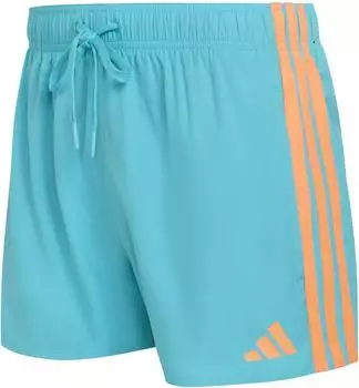 Adidas 3 Stripes Swim Shorts 3 INCH lucid cyan/lucid orange