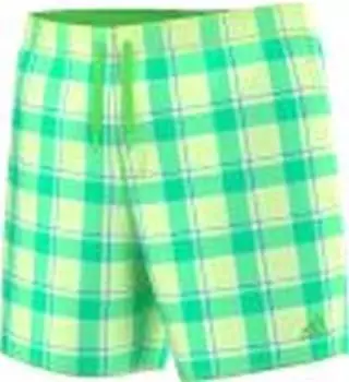 Adidas Check Print Badeshorts (AJ5550) solar lime/solar yellow/shock blue