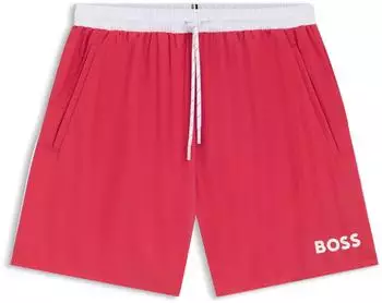Hugo Boss Schnell trocknende Badeshorts mit Logo-Print Style Starfish 50514429 Rot