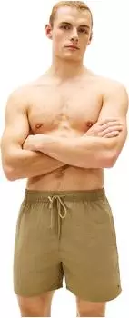 Tommy Hilfiger TH Essential Drawstring Mid Length Swim Shorts (UM0UM03477) khaki