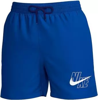 Nike Swim Logo Solid 5" Volley Shorts (NESSA566) game royal