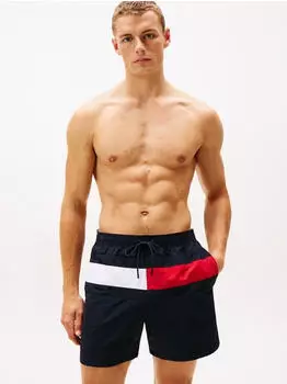 Tommy Hilfiger Medium Drawstring Print Badeshorts (UM0UM03474) desert sky