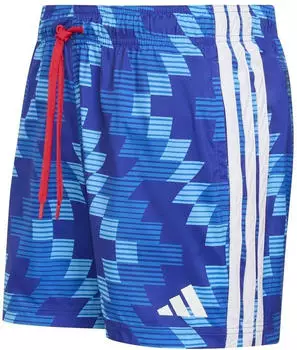 Adidas Football-inspired Graphic Swim Shorts 5 Inch (KA2745) semi blue burst/white