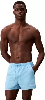 Calvin Klein Medium Drawstring Swim Bottoms (LV00N61047) chilly blue