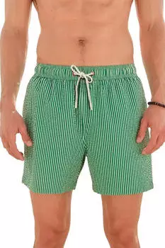 Next Fashion Schlichte Badeshorts mit Palmen-Logo (G1348905) dunkelgrün/weiß