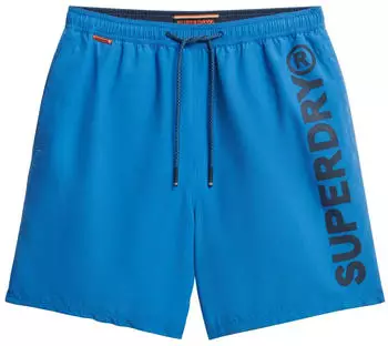 Superdry 43,2 cm Sport-Badeshorts mit Grafik monaco blau
