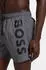 Hugo Boss Octopus Badeshorts mit Logoschriftzug dunkelgrau