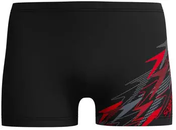 Speedo Medley Logo Swimming Boxer (8-11354003) schwarz/anthrazit/high risk red