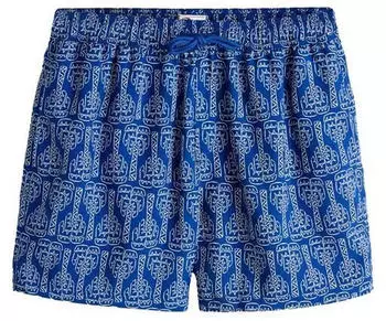 Next Fashion Signature Tailored Fit Badeshorts mit Bund (H9668205) enzian/mokka